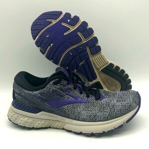 Brooks Running Shoes Women's 8.5 Adrenaline GTS 19 Purple Gray Athletic Sneakers
